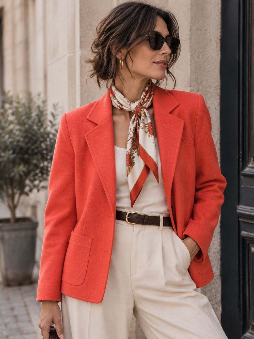 Vintage Talbots Wool Coral Blazer 12W Petite Career Quiet Luxury Maximalist